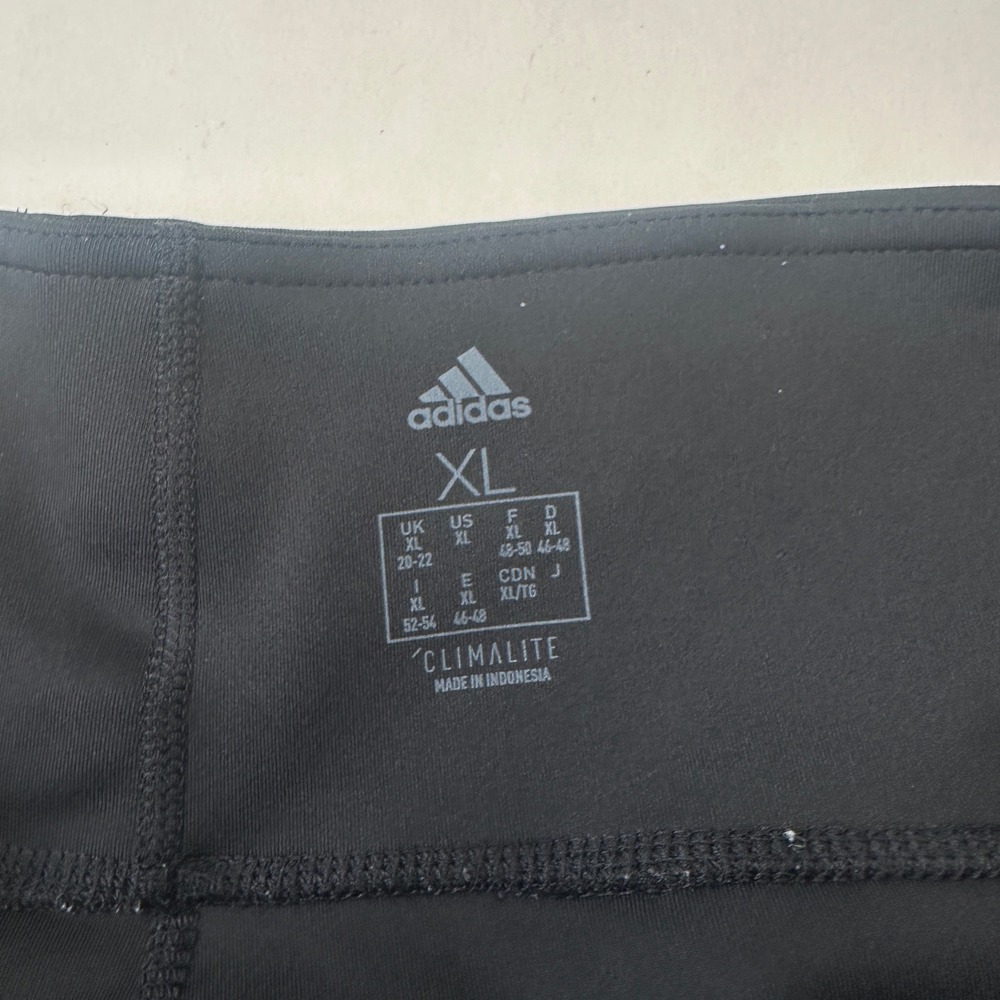 Adidas Training Leggings 3-Stripe Climalite Athletic‎ Black Womens XL - Picture 9 of 12